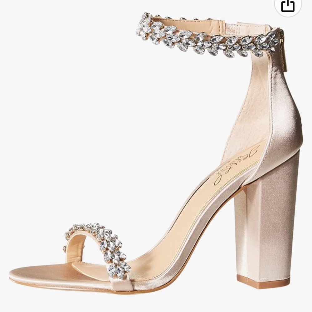 JewelNWT Badgley Mischka Mayra Ankle Strap Evening Shoe - Size 9.5